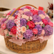 BIG 59 Basket with hydrangeas, peony roses and peonies