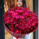 Bouquet from a mix of peony roses and astilbe BIG 135
