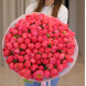 Букет зі 101 піону сорту Coral Charm 