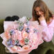 BIG 12 Bouquet with garden peony roses, hydrangeas and delphinium