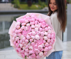 Bouquets of peonies