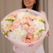 BOUQUET 102 Bouquet with hydrangeas, peonies, freesia and bush peony roses