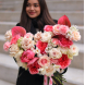 BOUQUET 78 Bouquet with peony roses, anthuriums, tulips, lilacs and dianthus