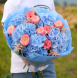 Букет з піоновидними трояндами, гортензіями та астильбою BOUQUET 213