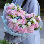 Bouquet of ranunculus, freesia and oxypetalum MONO 66