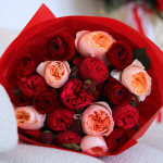 Bouquet with peony roses and ranunculus BOUQUET 43