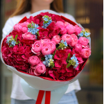Bouquet with hydrangeas, oxypetalum and spray peonies BOUQUET 306