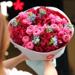 Bouquet with hydrangeas, oxypetalum and spray peonies BOUQUET 306