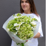 Bouquet with hydrangea, freesia and oxypetalum BOUQUET 158
