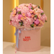 FLOWER BOX 47 Квіткова композиція в розмірі XL з гортензіями, піонами, піоновидними трояндами та оксипеталумом