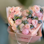 Bouquet with peonies, ranunculus and occipitalum  BOUQUET 106