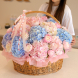 FLOWER BOX 40 Flower arrangement in a basket with hydrangeas and peonies