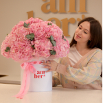 Arrangement in a box of hydrangeas FLOWER BOX 04