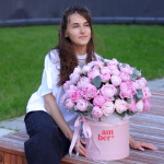 Flower box with peony BIG 87