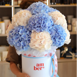 Композиція в коробці з гортензій FLOWER BOX 26