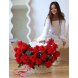 FLOWER BOX 17 Flower basket with 51 incredible inverted roses