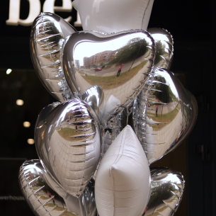 Set of silver balloons BALLOONS 20