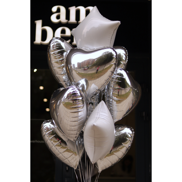 Set of silver balloons BALLOONS 20