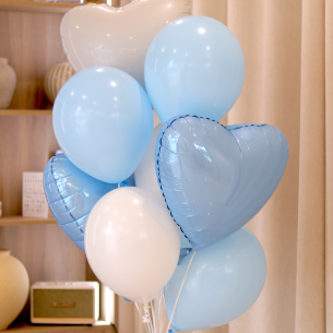 BALLOONS 26 Набір кульок біло-блакитний