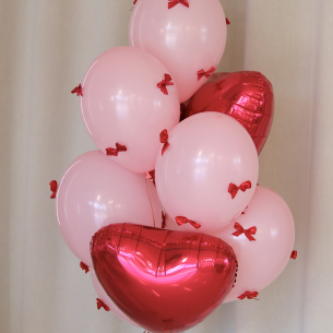 BALLOONS 30 Набір кульок рожевий з бантиками