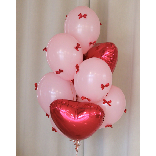 BALLOONS 30 Набір кульок рожевий з бантиками