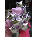 Набір з 15 фольгованих кульок сердечок та зірочок BALLOONS 16