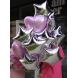 A set of 15 foil balloons of hearts and stars BALLOONS 16