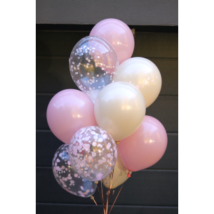 Set of balloons white and pink BALLOONS 23