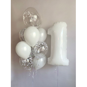 Set of white transparent balloons BALLOONS 04