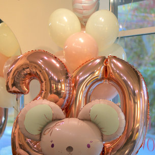 Набір кульок рожевий з мишкою BALLOONS 24