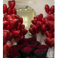 Large set of 80 foil hearts  BALLOONS 12