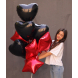 A set of 11 foil balls of hearts and stars BALLOONS 13