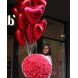A set of 15 red heart  BALLOONS 18
