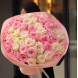 Monobouquet from a mix of peony roses White Ohara and Pink Ohara MONO 23