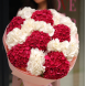 Monobouquet of white and red hydrangeas MONO 150