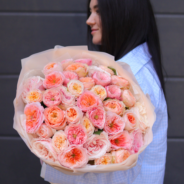 Monobouquet of peony roses MONO 34