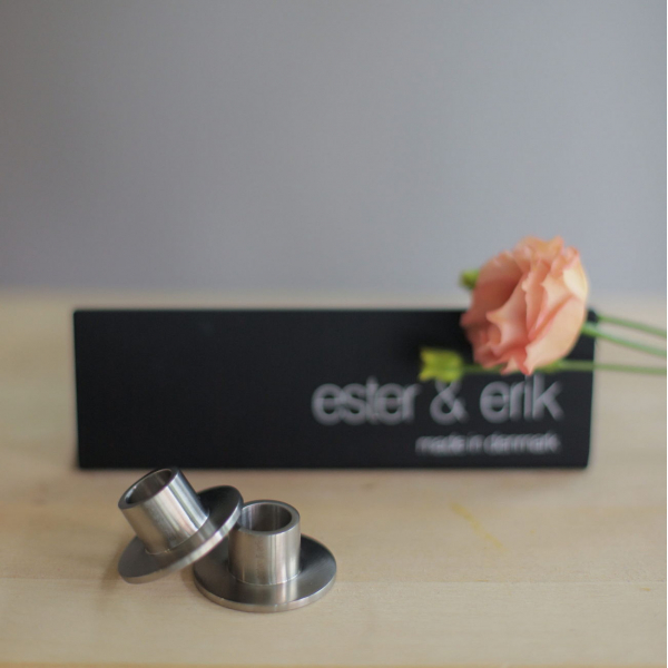 Matte silver candle holder 4 cm CANDLEHOLDER 11