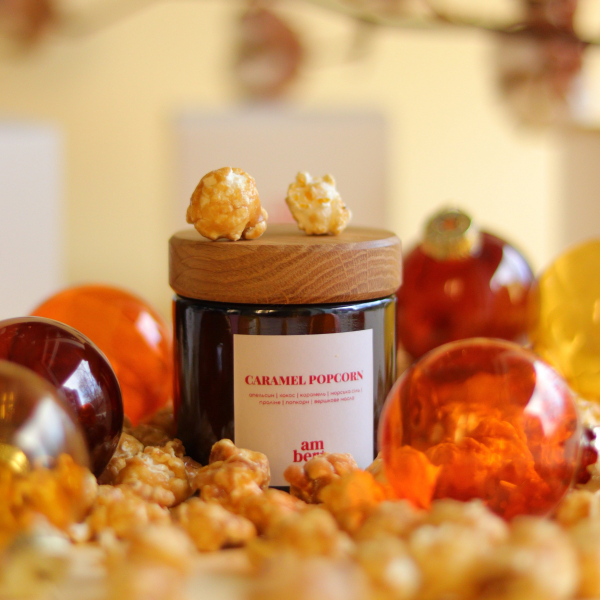 Scented soy candle CARAMEL POPCORN Volume 100 ml CANDLE 26